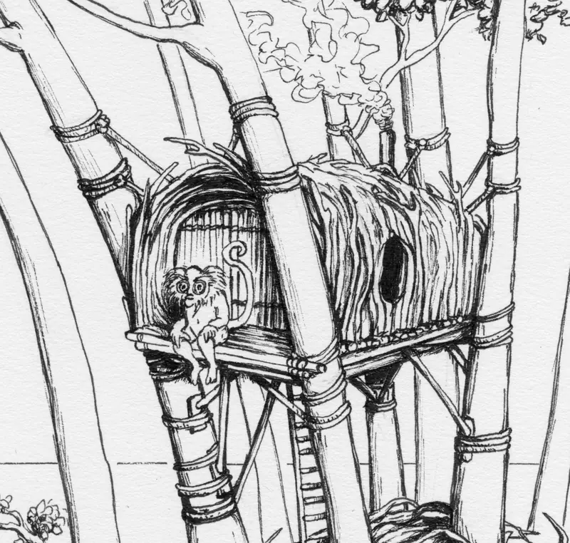 Detail of the treehouse